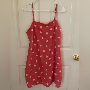 Francesca’s Pink Polka Dot Dress